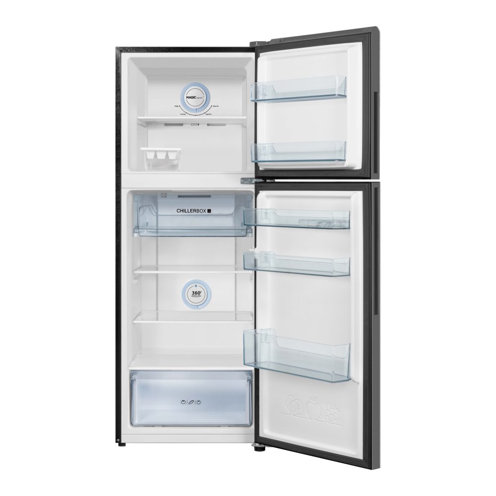235L Top Freezer Fridge - Dark Grey - NEW