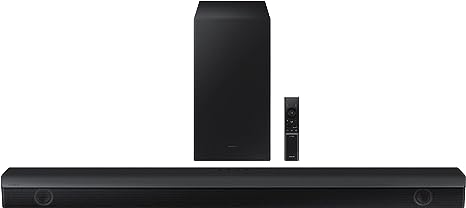 SAMSUNG HW-B650 3.1ch Soundbar w/Dolby 5.1 DTS Virtual:X, Bass Boosted, Built-in Center Speaker, Bluetooth Multi Connection, Voice Enhance & Night Mode, Subwoofer Included, 2022,Black